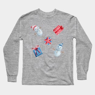 Snowman and the Presents Long Sleeve T-Shirt